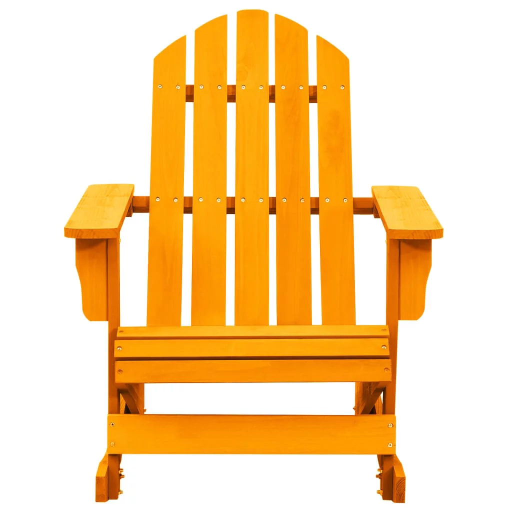 Suzicca Patio Adirondack Rocking Chair Solid Fir Wood Orange