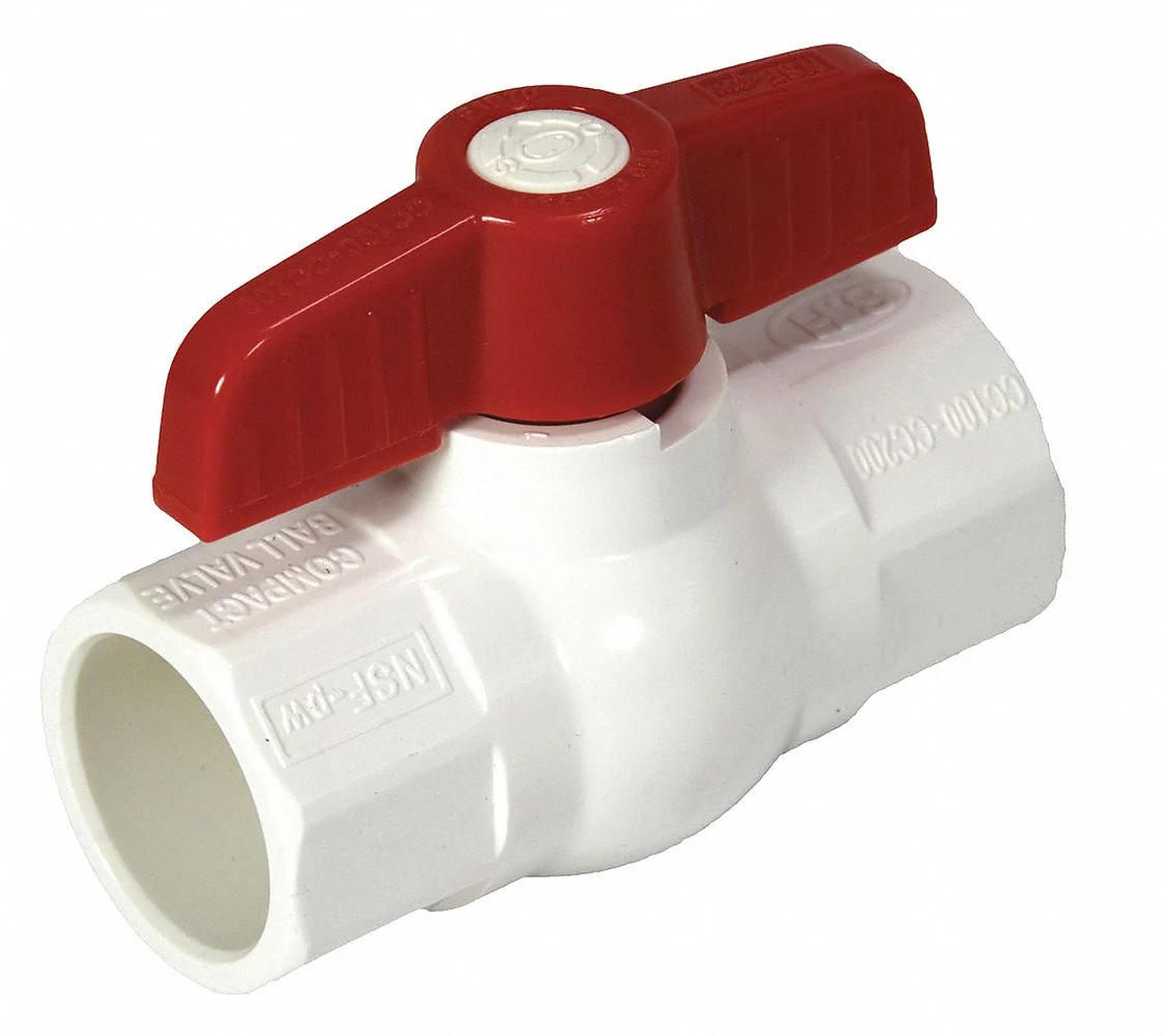 Nds Manual 2-Way Ball Valve,Socket,PVC E1410-10