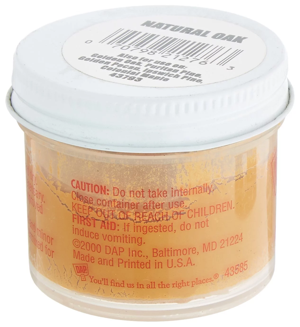 Dap 21276 3.7 oz. Finishing Putty - Natural Oak