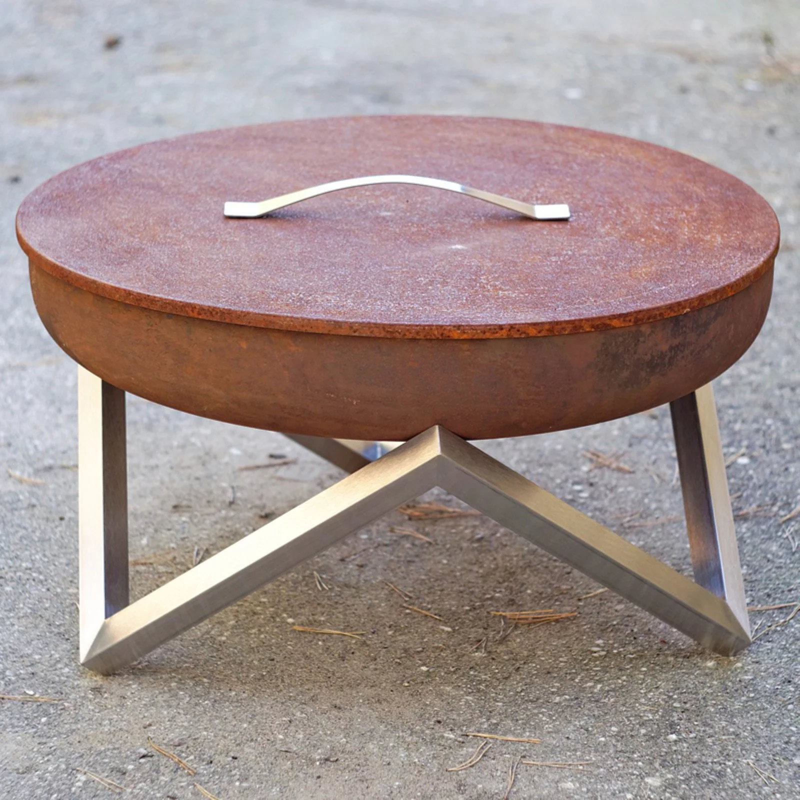 Curonian  31 in. Fire Pit Stainless Steel Lid