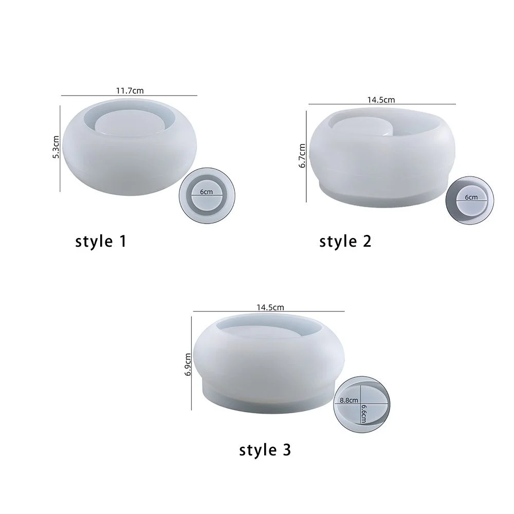 Home Decorations Concrete Cement Epoxy Resin Casting Clay Mold Succulent Flowerpot Flower Pot Silicone Molds Candle Making Mould STYLE 2