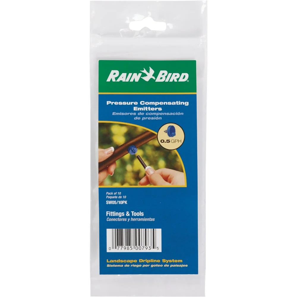 2 PK, Rain Bird SW05-10PS-Rain Bird 1/2 GPH Button Dripper Emitter (10-Pack)