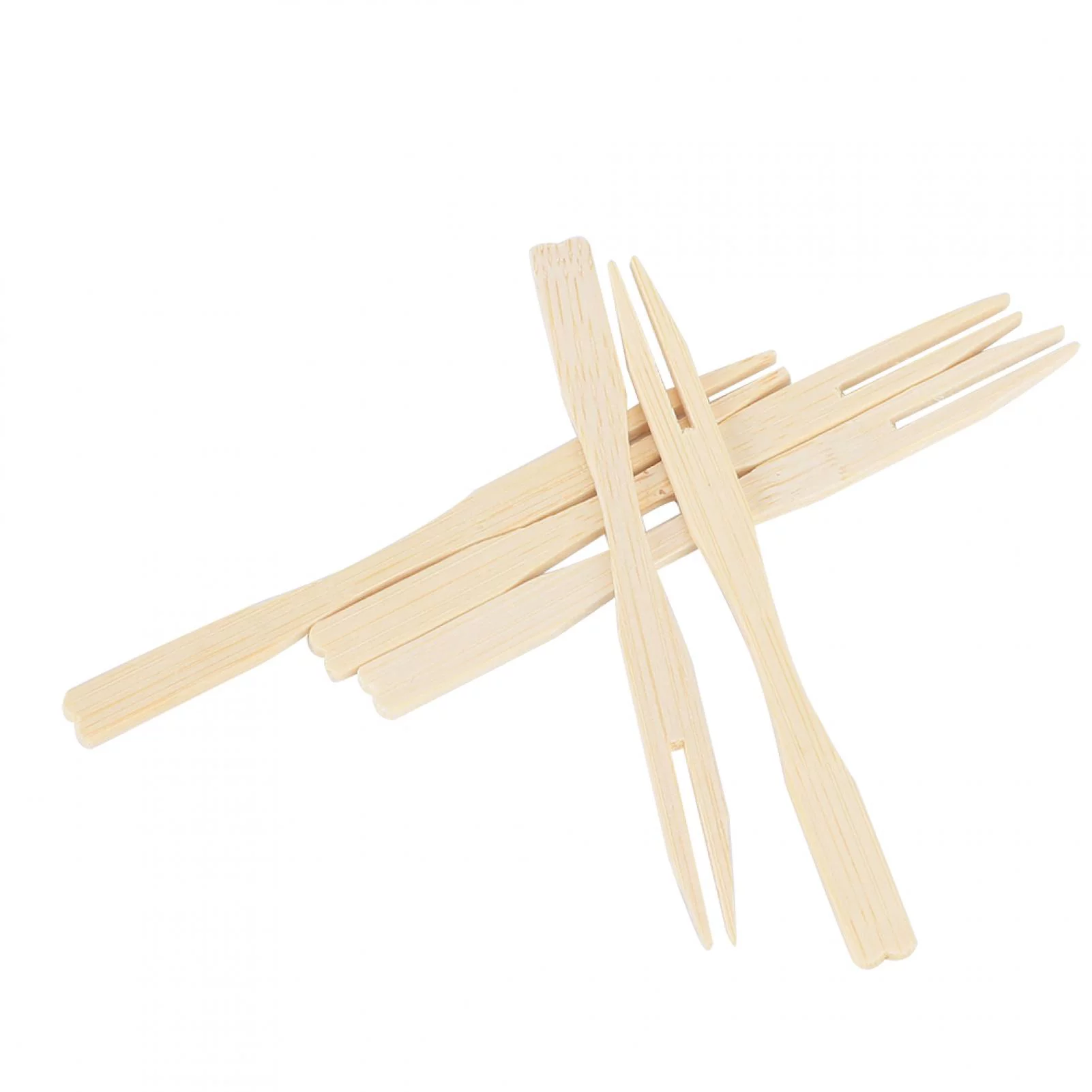 800Pcs Household Disposable Bamboo Fruit Cake Dessert Fork Tableware Kitchen Accessories