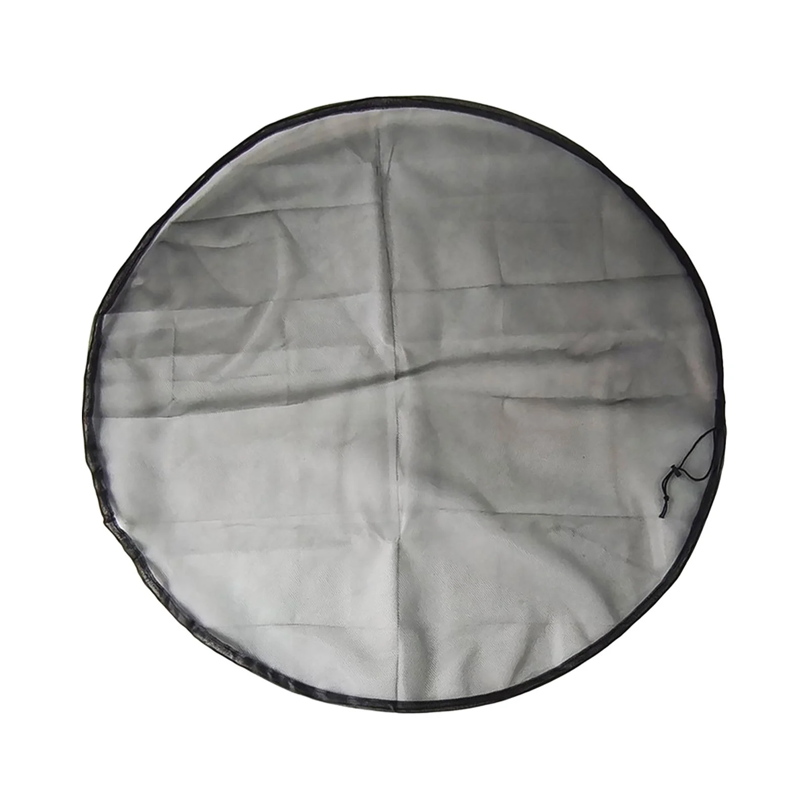 Mesh Cover for Rain Barrel with Drawstring, Round Water Barrel Net Cover for Outdoor Garden Prevent Fallen Leaves Small Objects 120cm