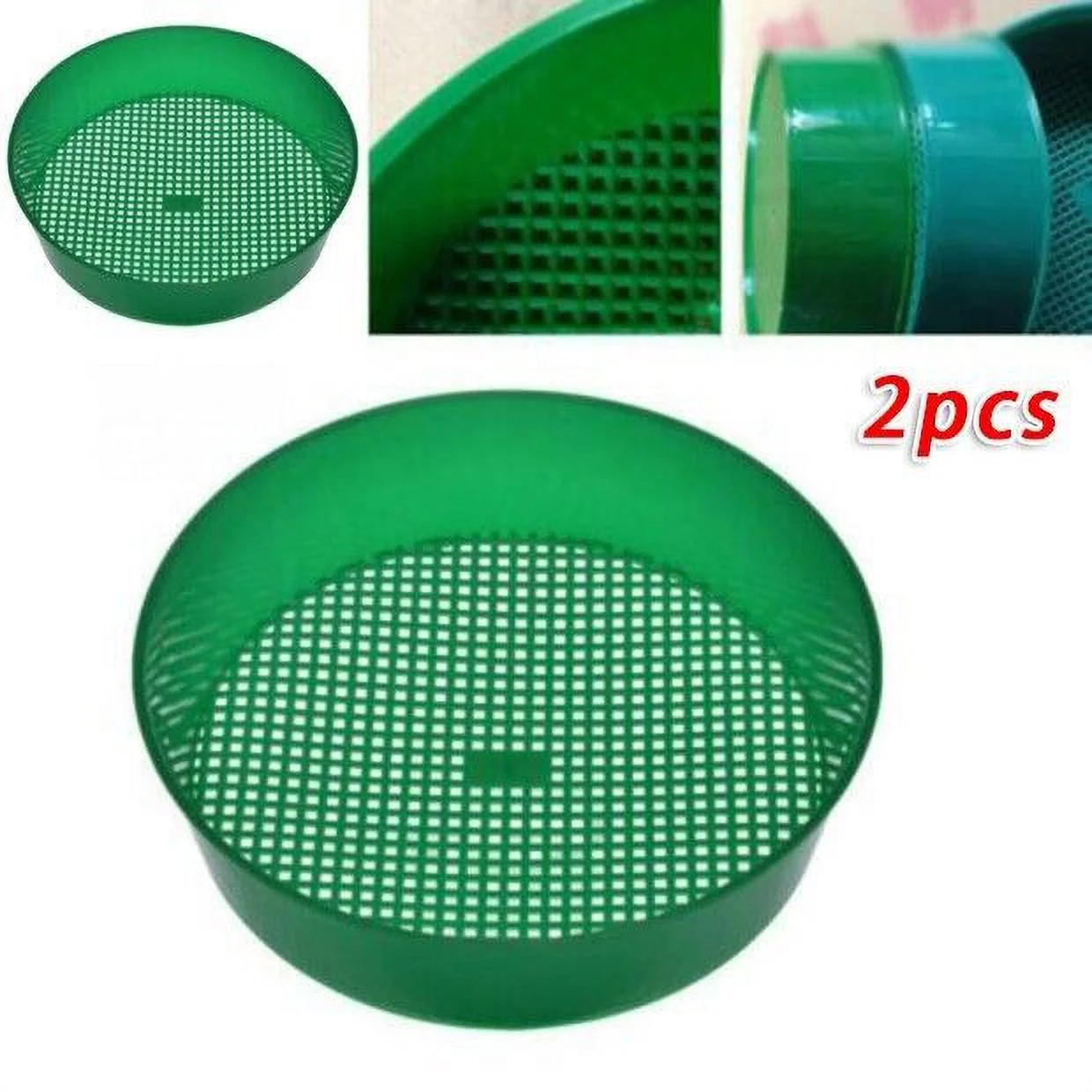 2pcs Garden Sieve Plastic 21x5cm Tool Kit For Panning Smaller Gold Gravel Sand