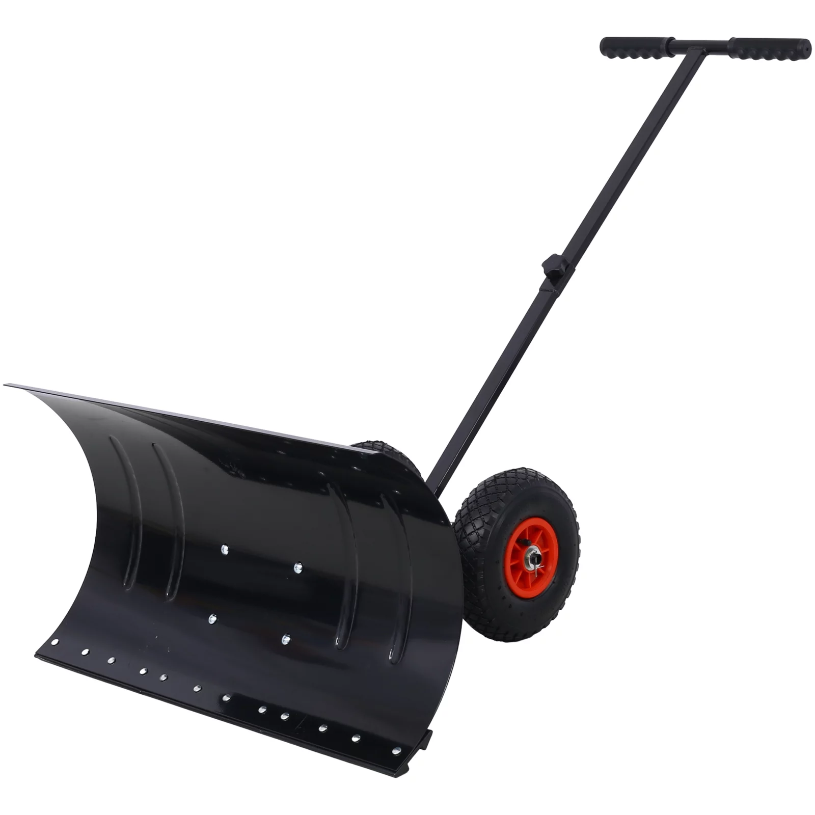 Snow Shovel with Wheels - Adjustable Angle Handle Snow Pusher and Plow, 29