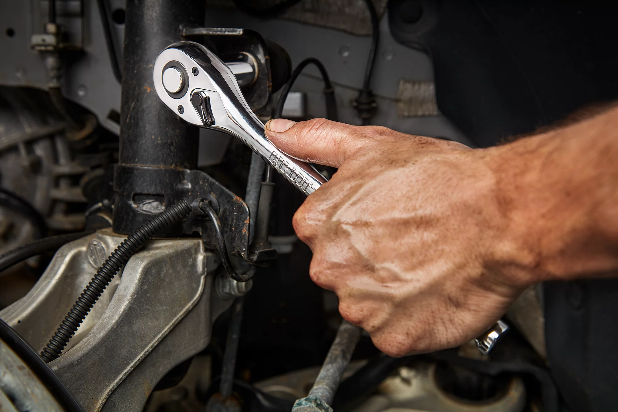 HART 90-Tooth 1/2-inch Drive Ratchet, Chrome Vanadium Steel