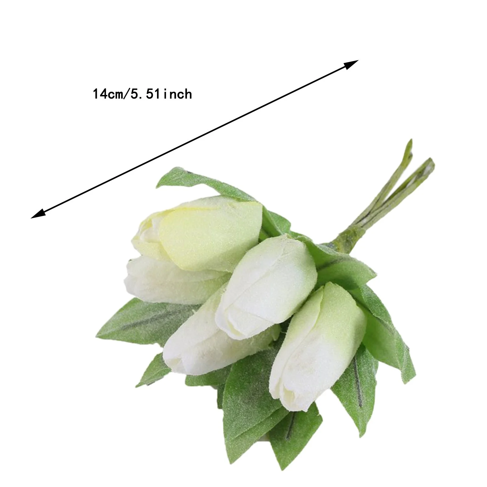 Artificial Flowers Roses Frost Sensation Flower Bouquet Green Leafy Small Pot Flower Arrangement Home Decoration White Green
