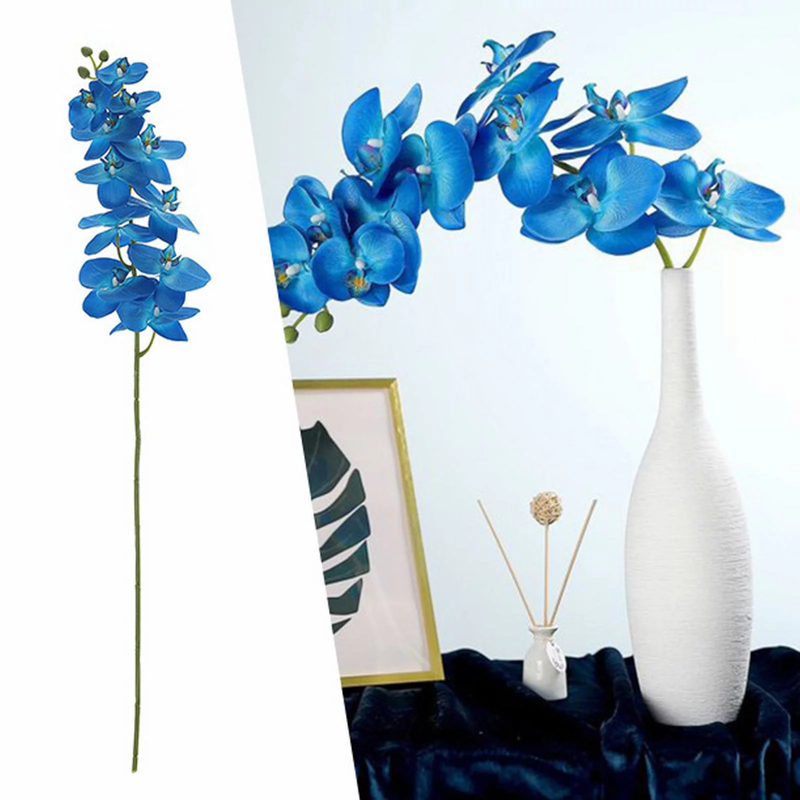 Yeetfub Artificial Flowers for Outdoors Simulated Phalaenopsis 10 Artificial Flowers Simulated Flower Household Wedding Flower Arrangement High Grade Flower Art Orchid Wedding Decoration Silk Flower