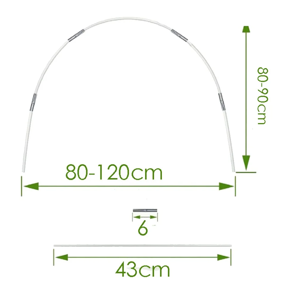 Fiberglass Raised Bed Greenhouse Grow Tunnel Garden Hoop Kit for Netting Support
