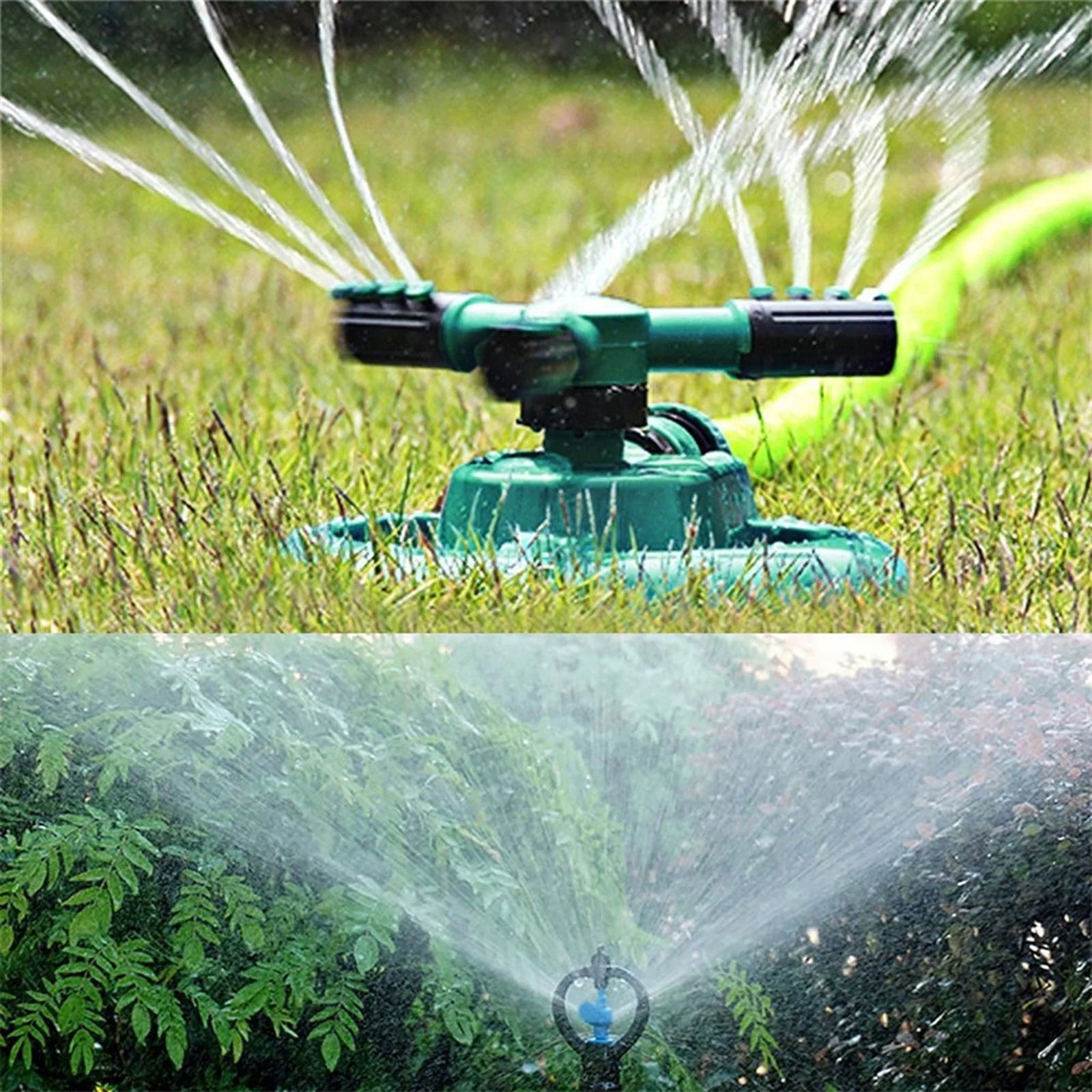 2 Packs Garden Lawn Sprinkler Automatic360 Rotating Adjustable Large Area,Yard Sprinkler System, OscillatingSprinkler Watering Sprayer EasyHose Connection, Yard Sprinkler