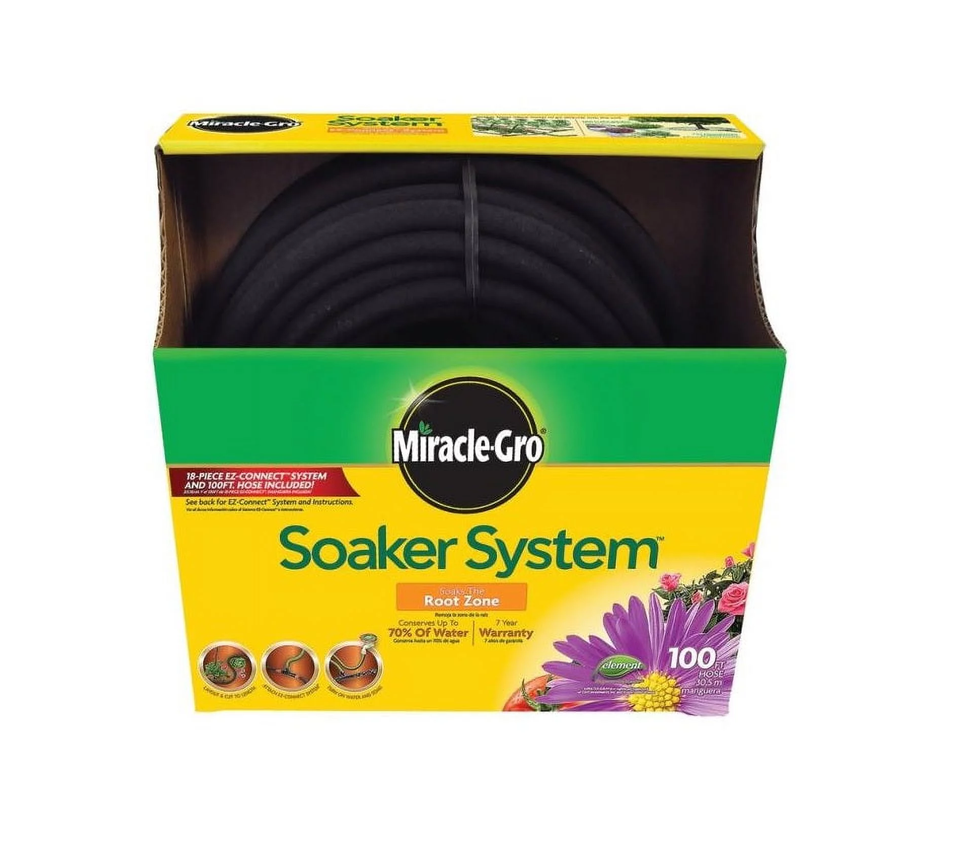 Element ELSPAK38100CC SoakerPro System Garden Hose Kit, Black, 3/8 in X 100 ft, Each
