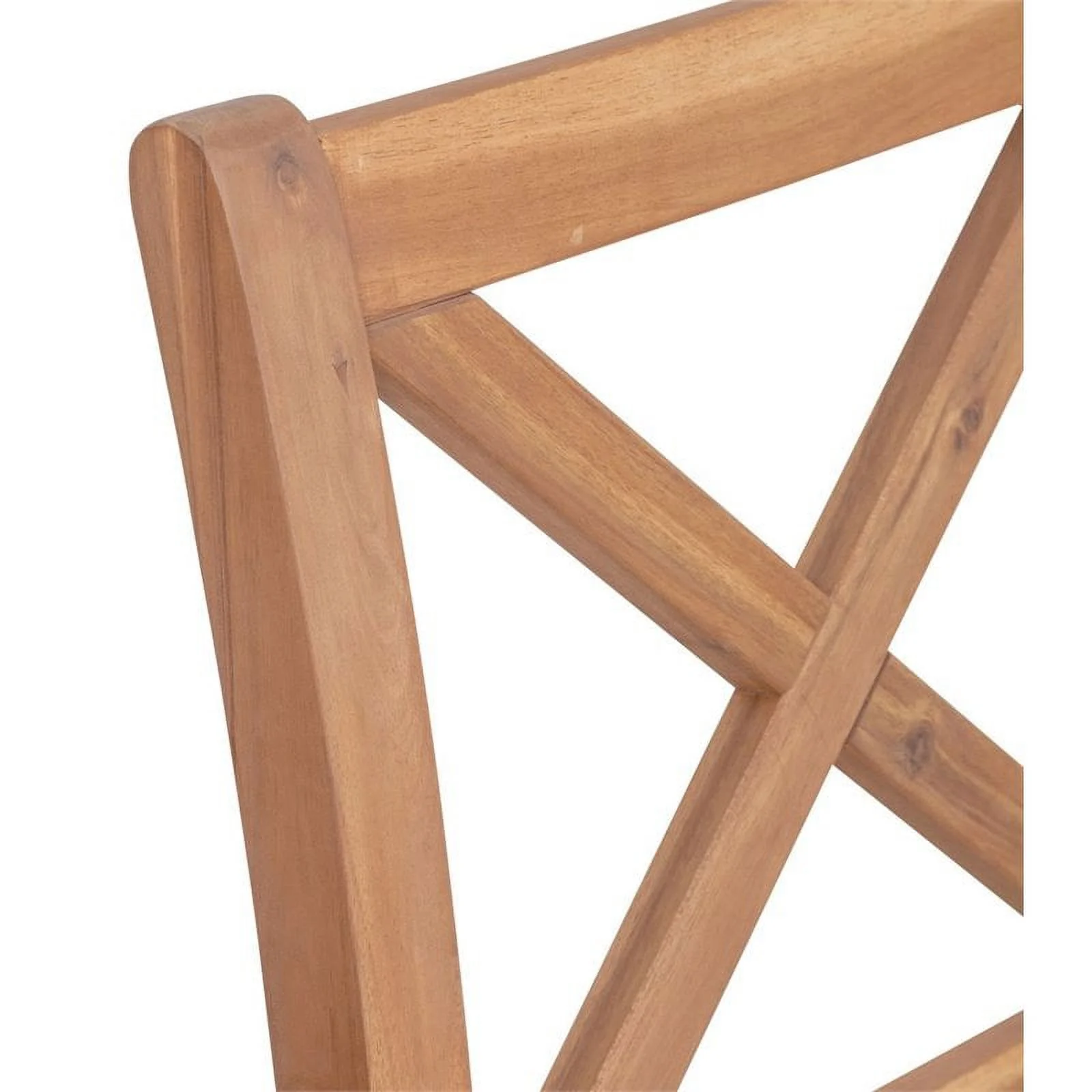 Pemberly Row X-Back Patio Chair with Cushion in Brown (Set of 2)