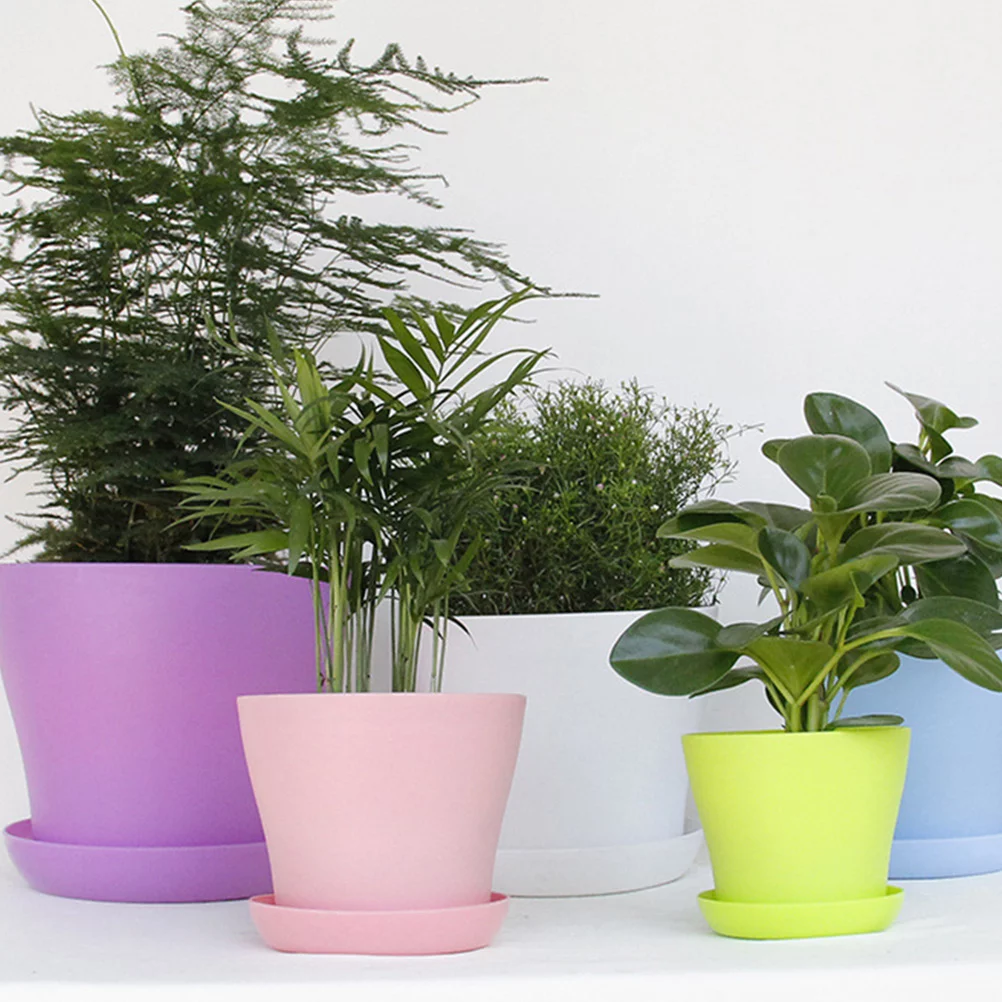 Guichaokj 25pcs Succulent Plant Pot Saucer Round Tray Plastic Flower Pot Plate Holder