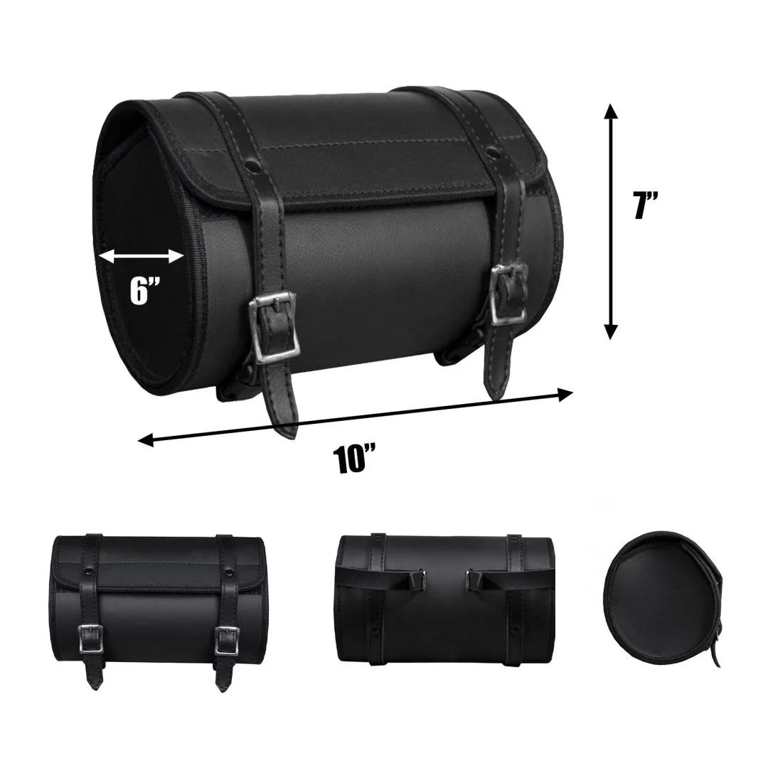 Dream Apparel Motorcycle Tool Bag Handlebar Bag Universal Motorcycle Fork Bag Saddlebags Sissy Bar Storage Tool Bag for Motorcycle
