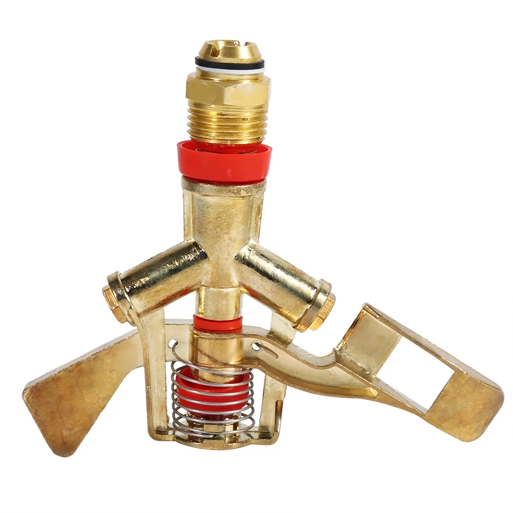 ZPSHYD Garden Sprinkler, Brass Impact Sprinkler 1/2 Inch Connector Brass Rotate Rocker Arm Water Sprinkler Spray Nozzle Garden Irrigation