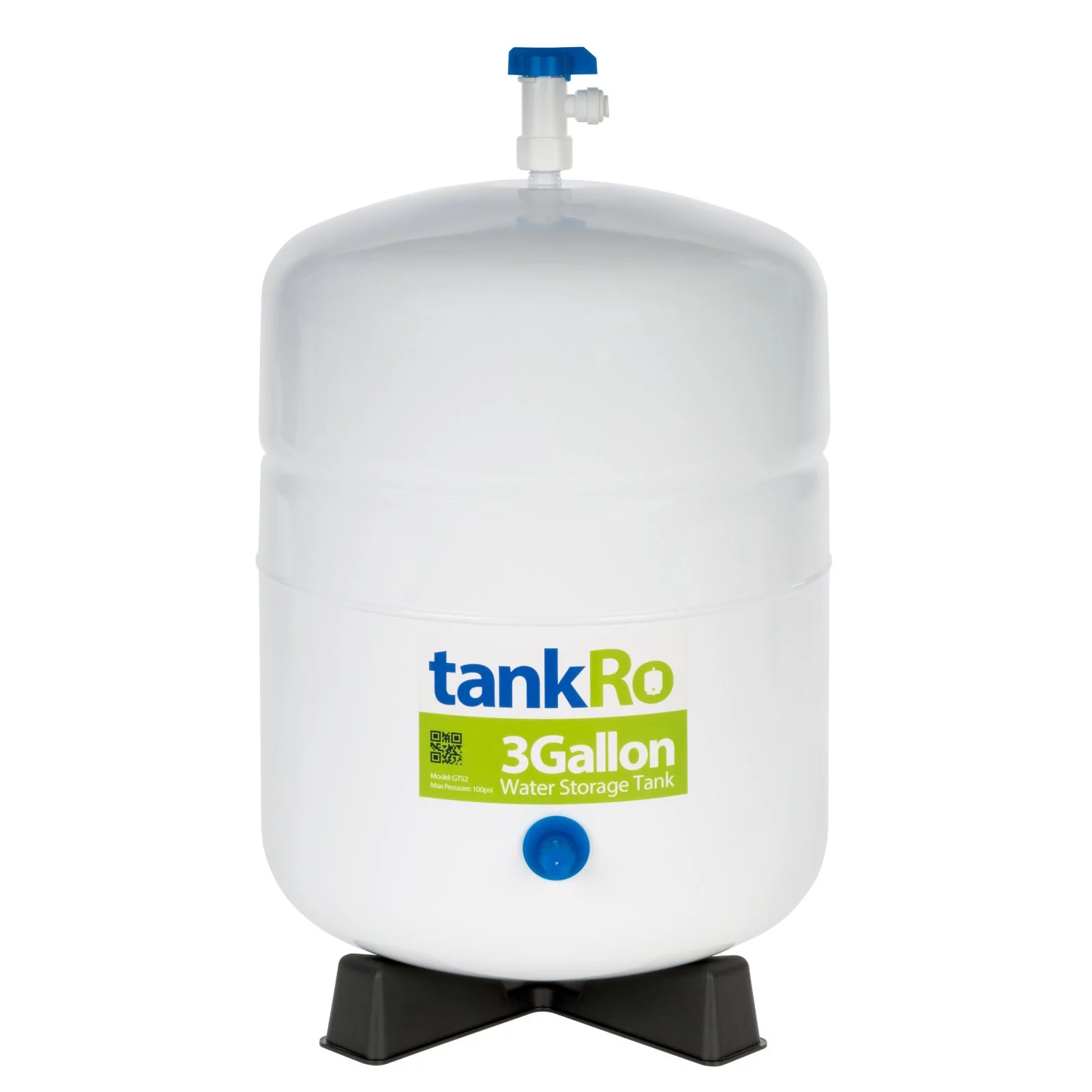 TankRO 3.0 Gallon RO Expansion Tank – Compact Reverse Osmosis Water Storage Tank Reservoir – with FREE Tank Ball Valve