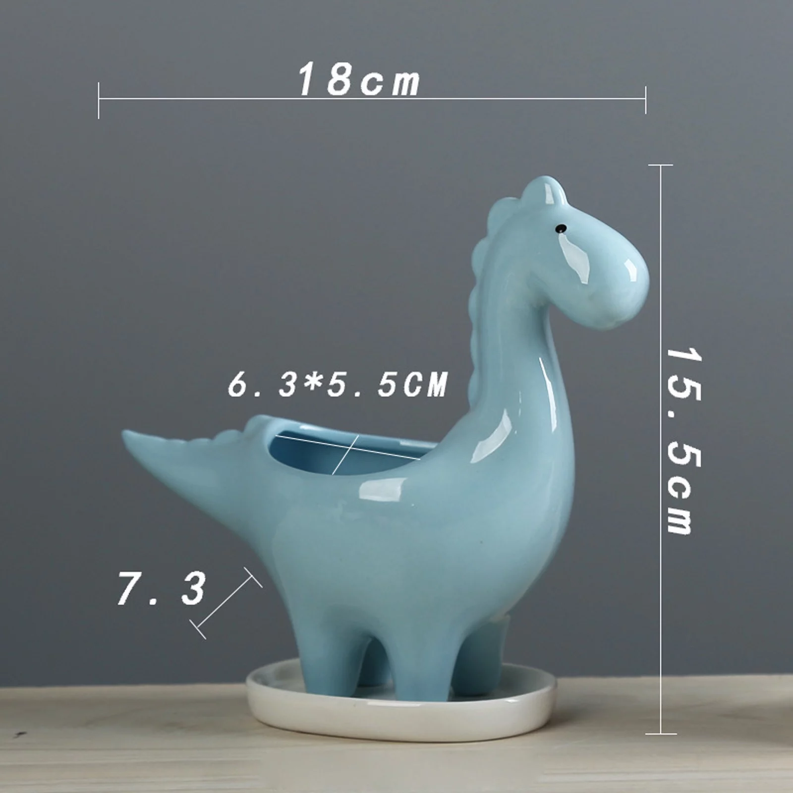 Birthday Gifts for Women, Succulent Planter Pots Creative Flower Pot Ceramic Dinosaur Succulent Planter Decoration Desktop Patio Garden Office Desktop Decor