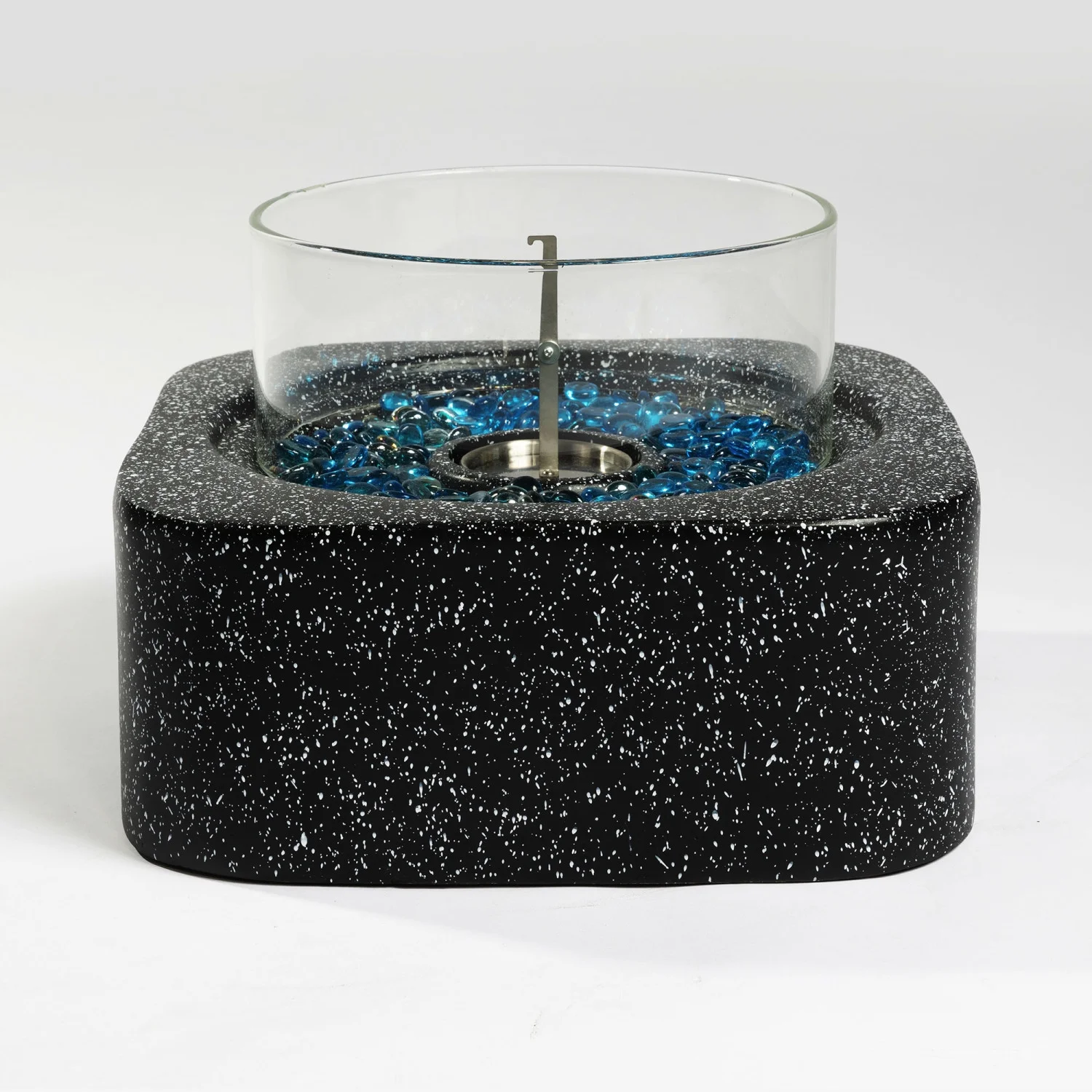 Glass Wind Guard Tabletop Fire Pit for Cozy Outdoor Gatherings and Elegant Ambiance