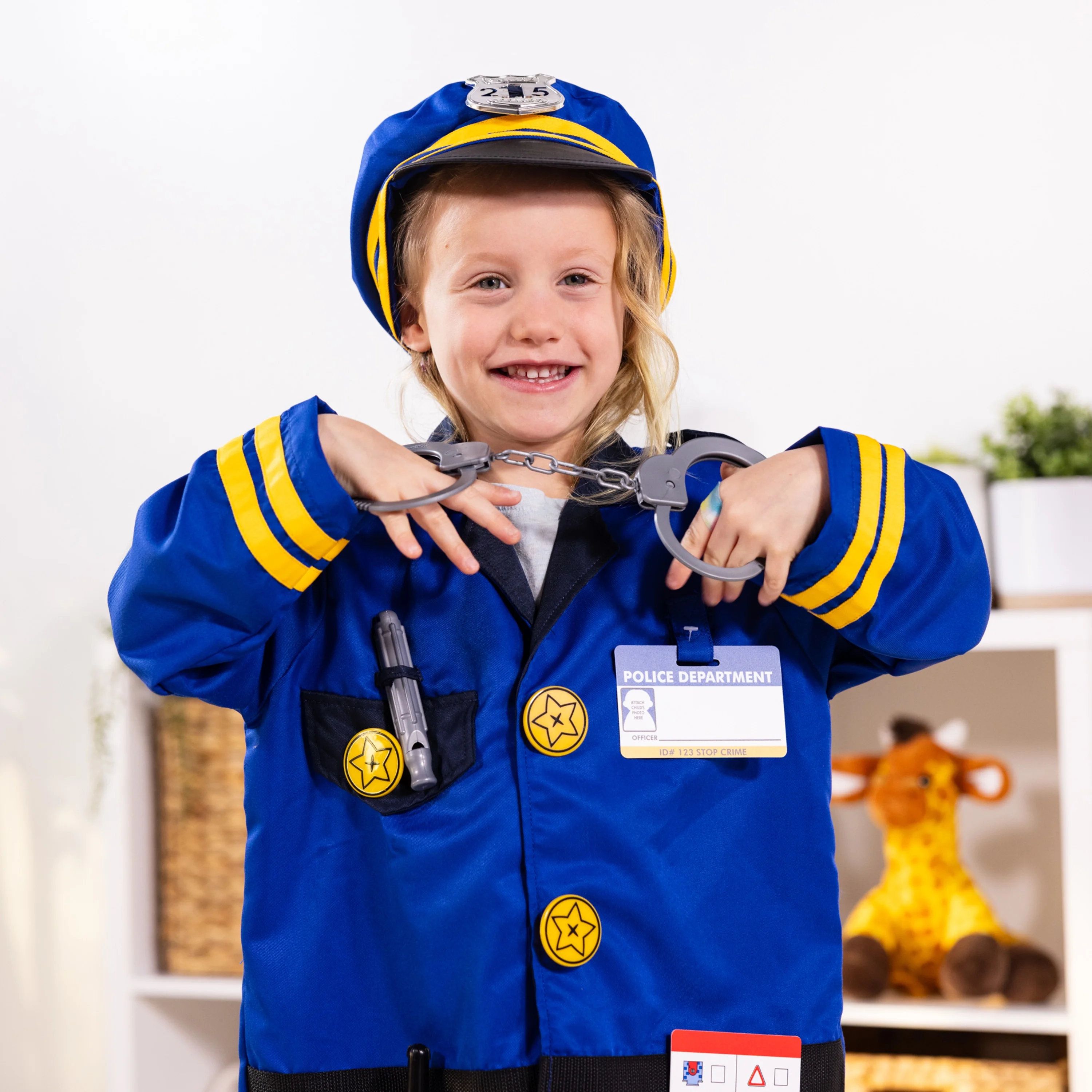 Melissa & Doug Police Officer Role Play Costume Dress-Up Set (8 pcs)