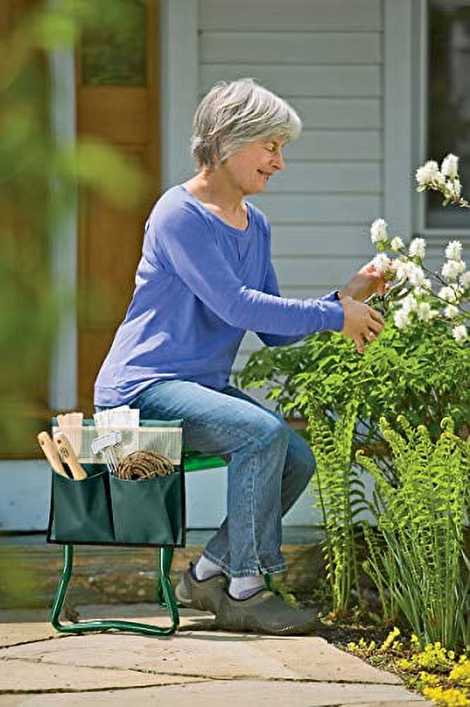 Garden Tool Pouch For Kneeler Seat, Green