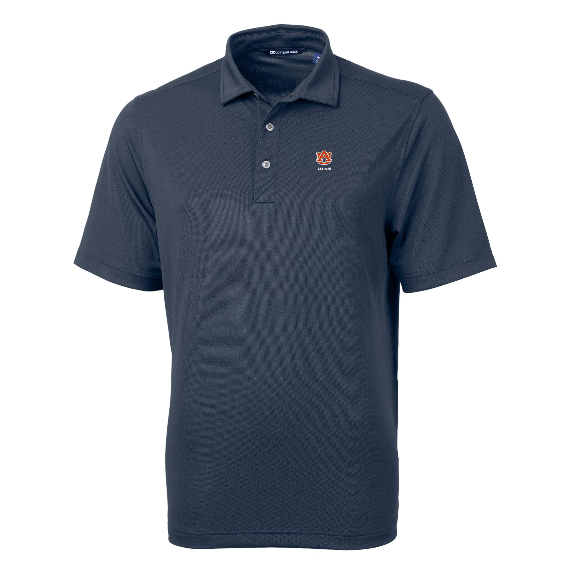 Men's Cutter & Buck  Navy Auburn Tigers Alumni Logo Virtue Eco Pique Recycled Polo