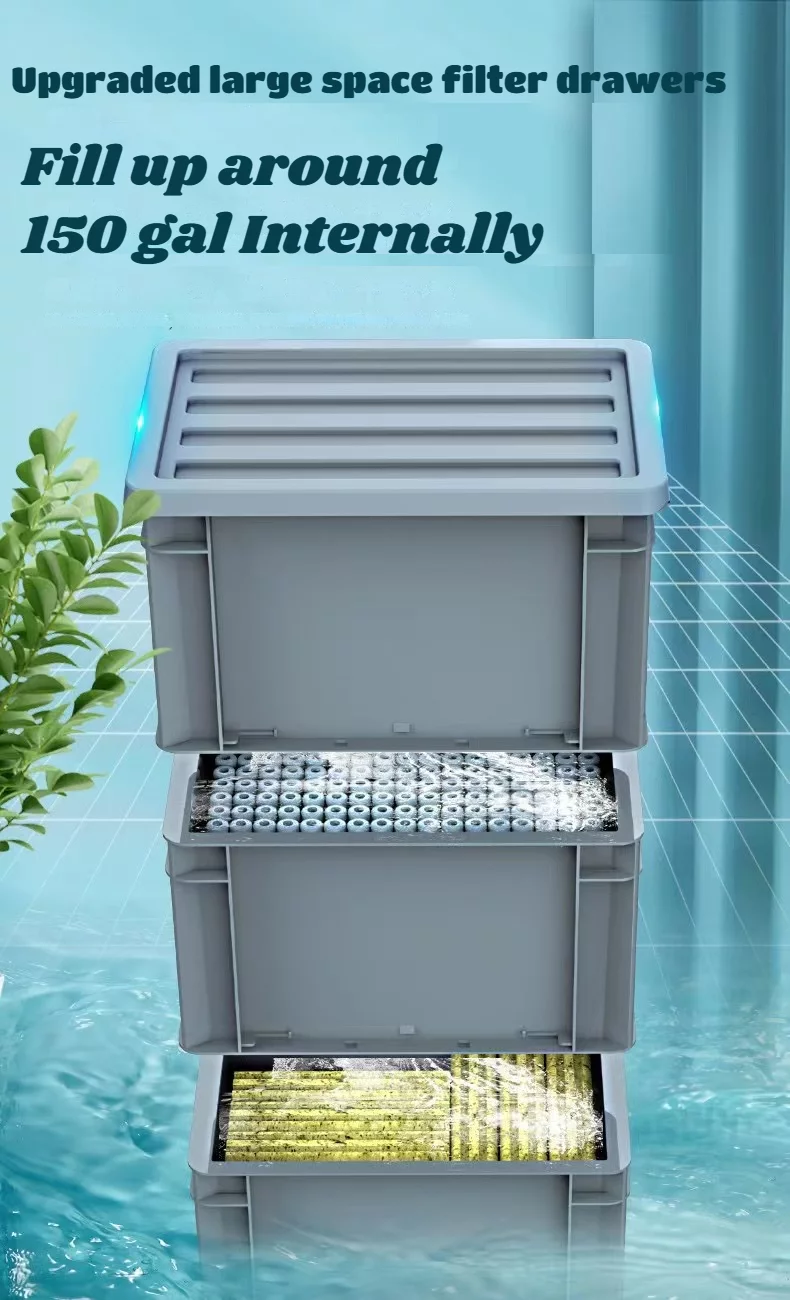 Koi breeding pond disinfection filter box