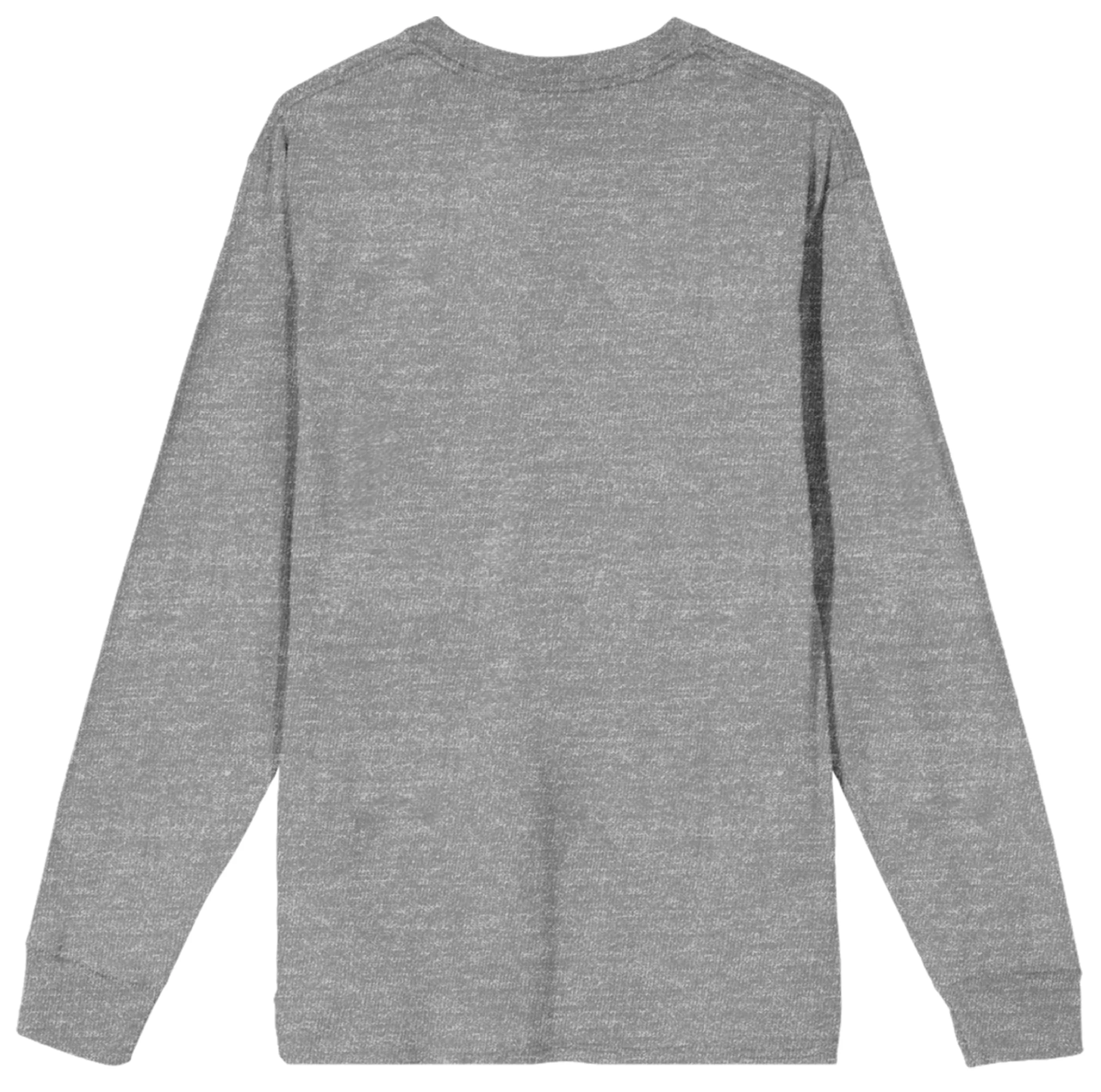 Willow Spellbook Adult Heather Gray Crew Neck Long Sleeve Tee-XL