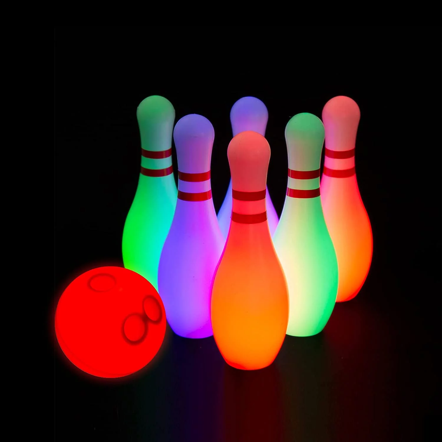 Style-Carry Light Up Kids Bowling Set, Includes 6 Pins and 1 Ball Kids Toddler Indoor & Outdoor Games for Boys Girls 3 4 5 6 Years