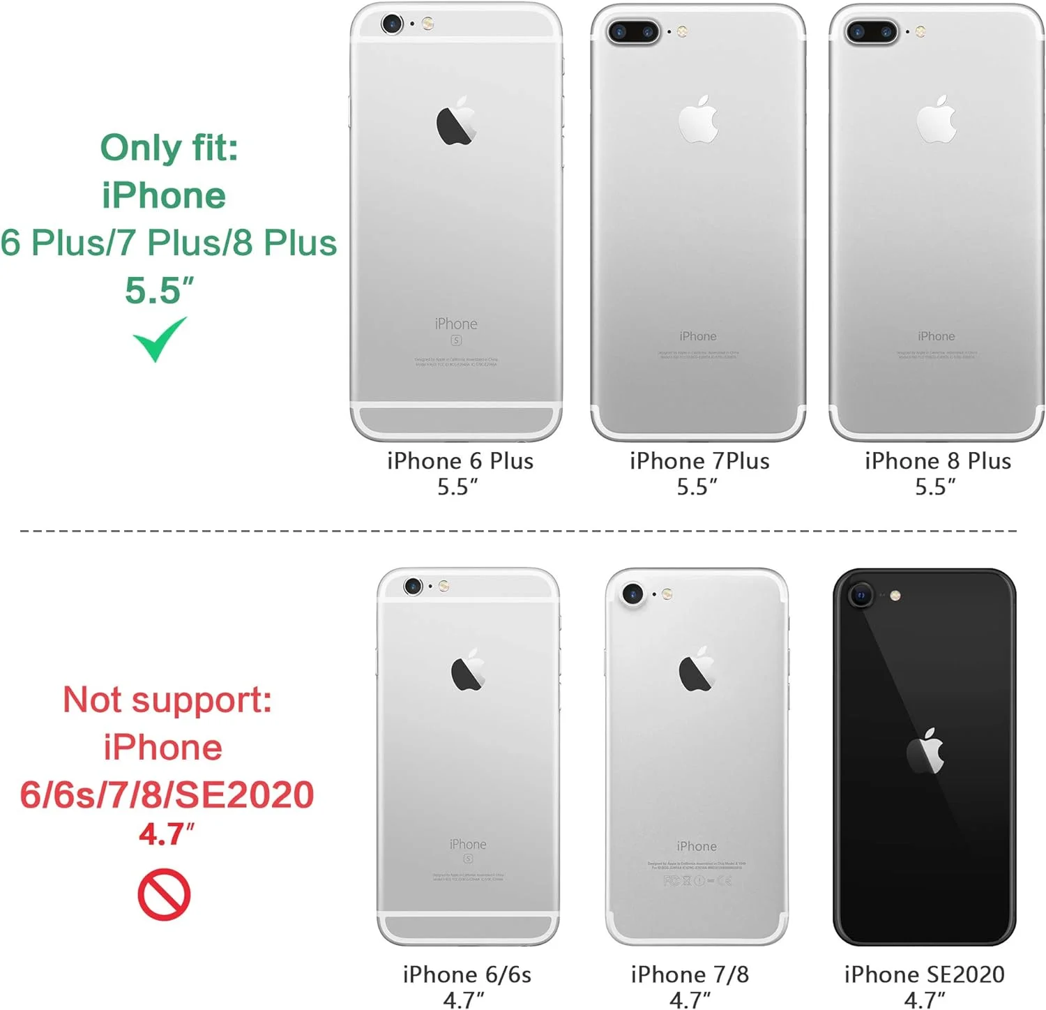 IDYStar iPhone 8 Plus Case with Screen Protector,Shock Absorption Drop Test Cover with Car Mount Kickstand Lightweight Protective Phone Case for iPhone 8 Plus iPhone 7 Plus iPhone 6S Plus, Blue