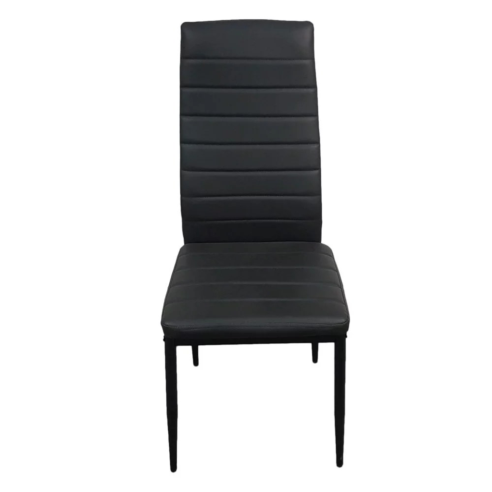 4pcs Dining Side Chairs Seat Elegant Design Home Furniture Black