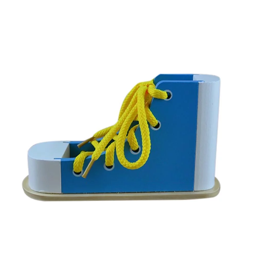 Tailored Learn to Tie Shoes Shoe Tying T Educational Toys Children Wooden Lacing Shoes