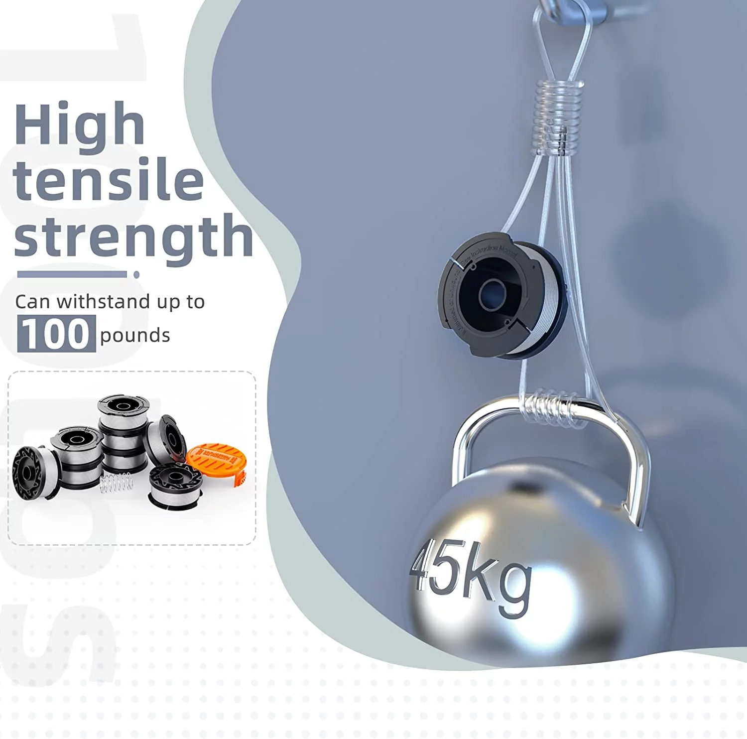 Eventronic Line String Trimmer Replacement Spool, 30ft 0.065