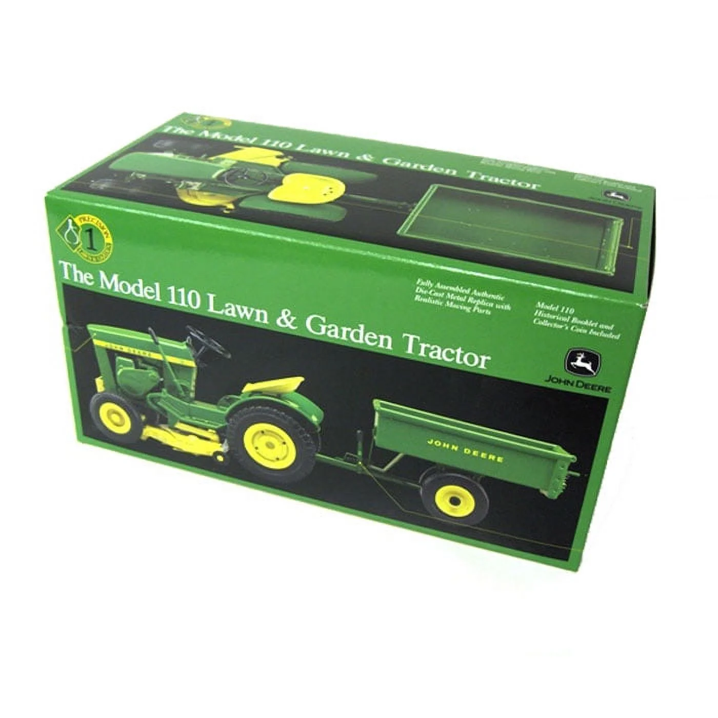 1/16th John Deere 110 Lawn Mower w/ cart, ERTL precision 15213