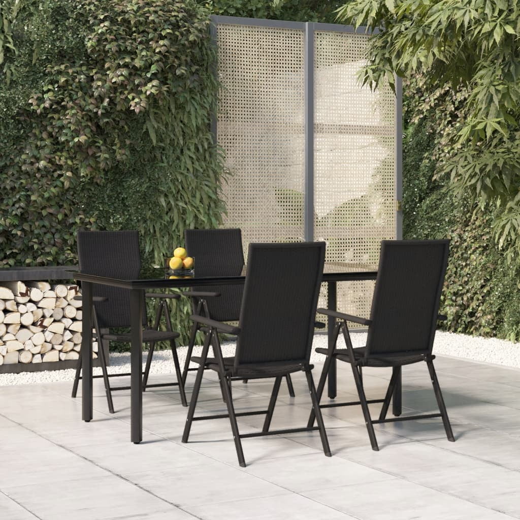 Andoer parcel,SetPatio 3156512 Set Patio Table Patio Table And Poly Rattan Table And Chairs 5 Piece Patio Furniture Patio And Chairs Set And 1 Table Ciadaz Table Adjustable Chair Vidaxl