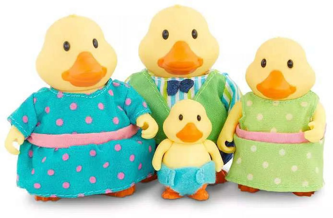 Li'l Woodzeez Famileez Quickquack Duck Family & Storybook Figure Set