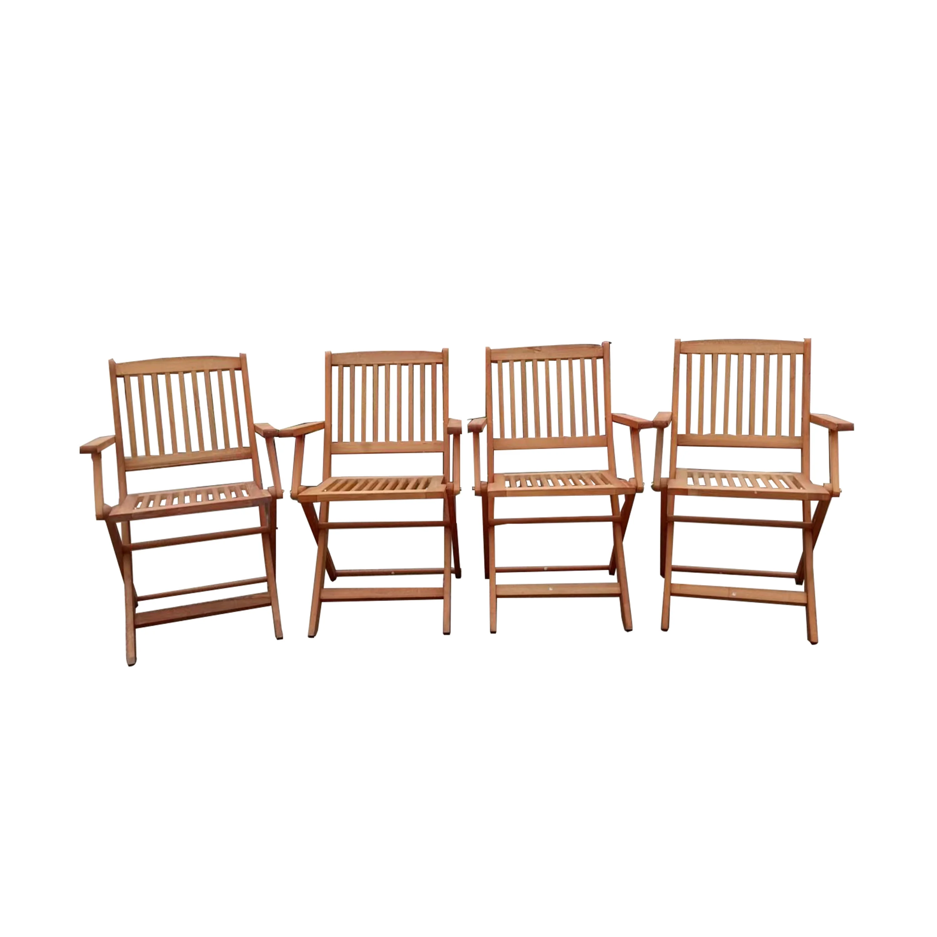 Foldable Teak Patio Dining Set with 4 Chairs - 1 carton - Elegant Outdoor Upgrade