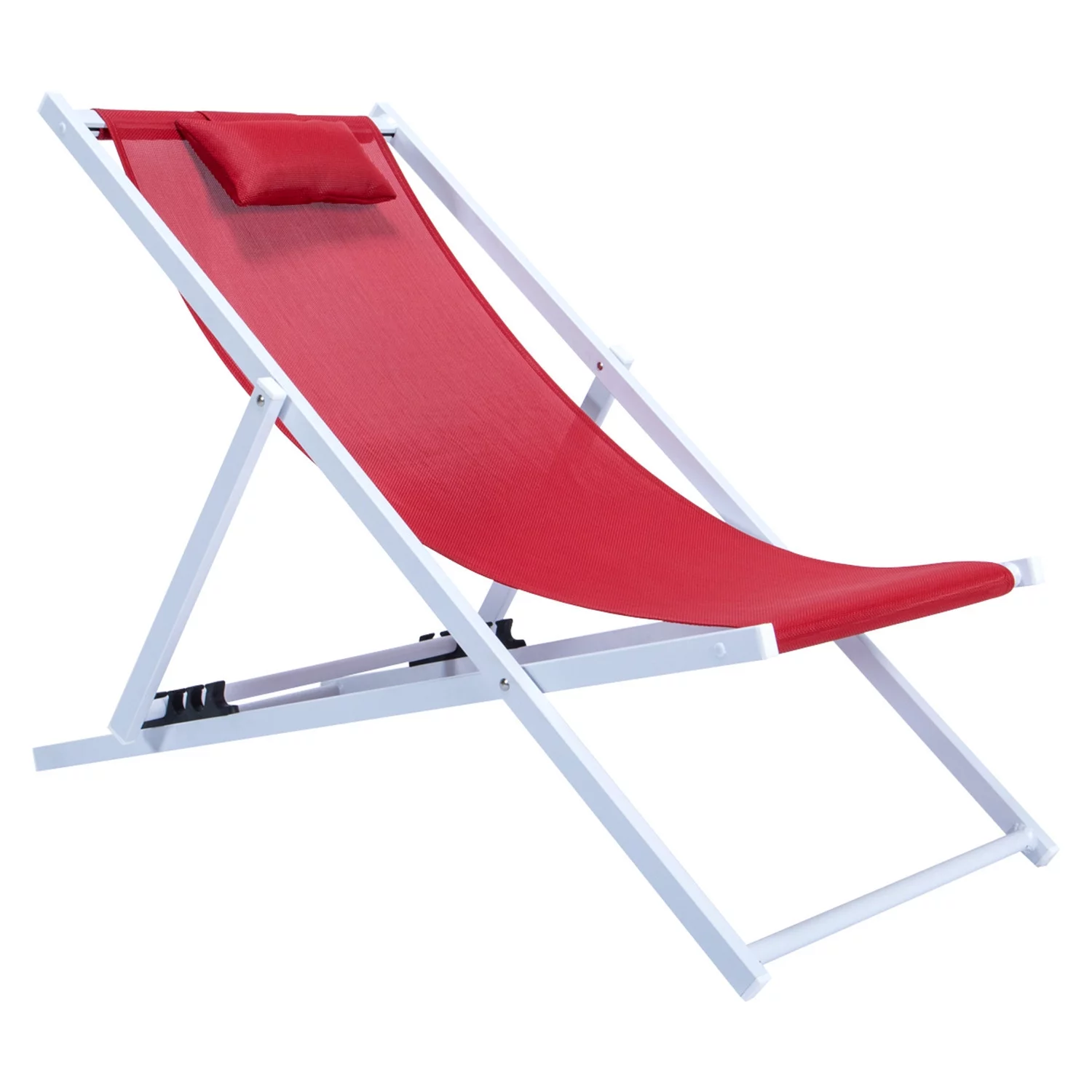 HomeStock Modern Muse Outoor Sling Lounge Chair With Headrest