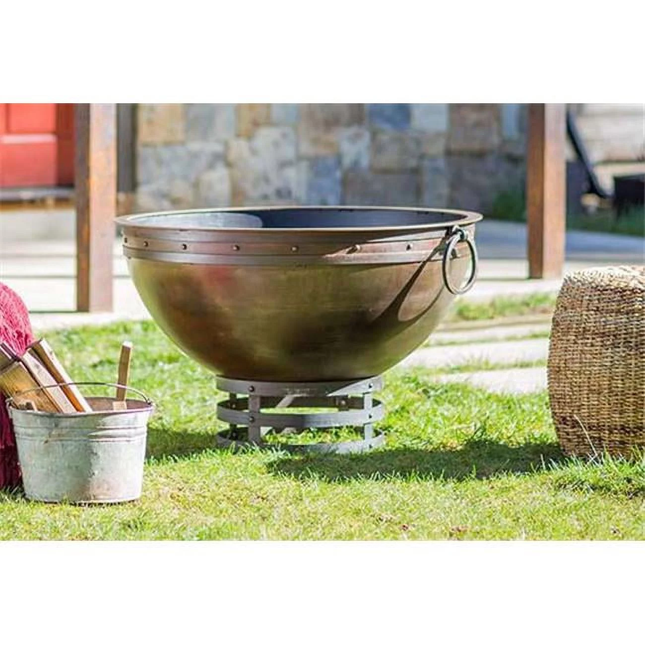 Warm Grace Fire Pit - Natural Gas with Match Lit