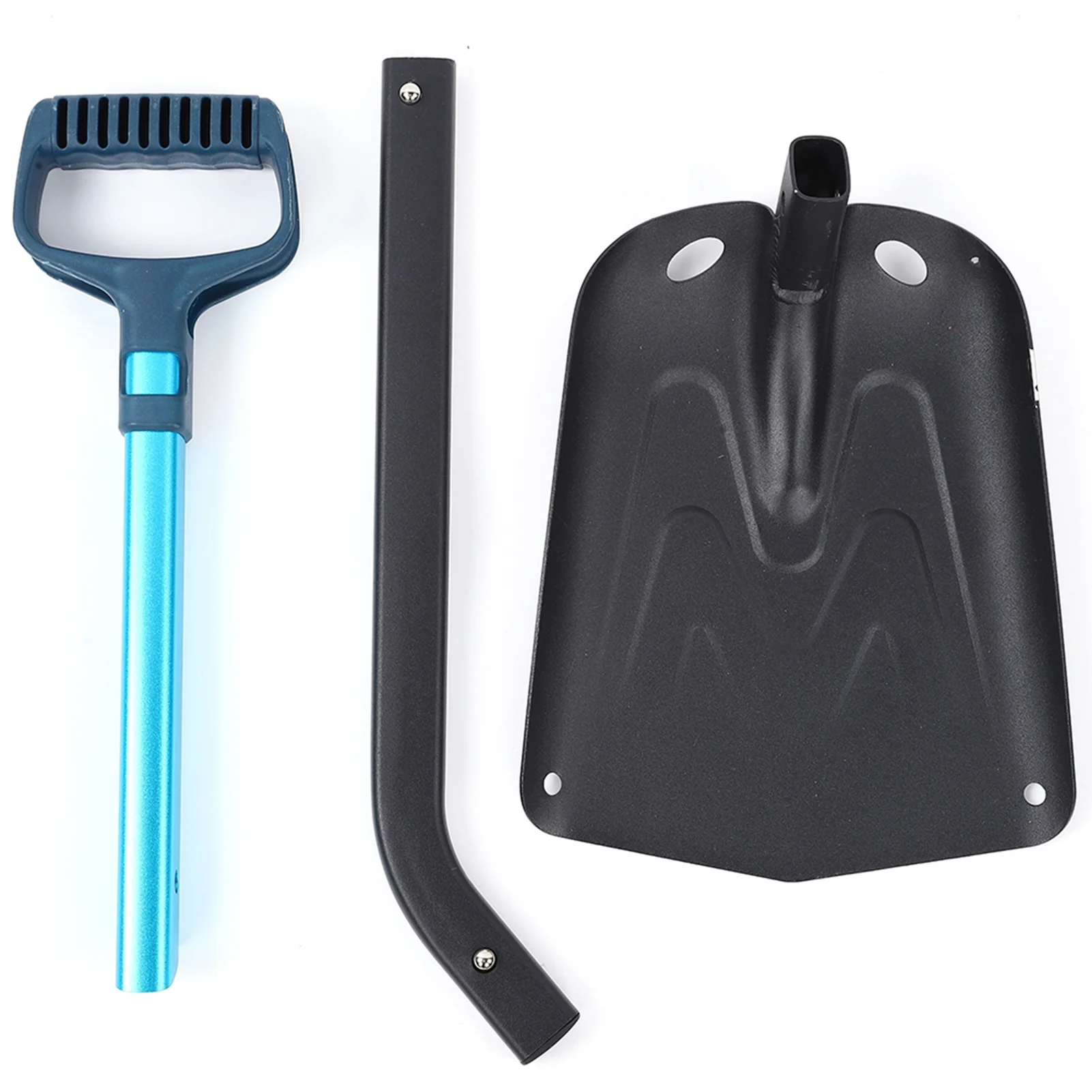 Folding Shovel - Aluminium Alloy Outdoor Multifunction Long Handle Folding Snow Mud Shovel for Climbing Camping Tool