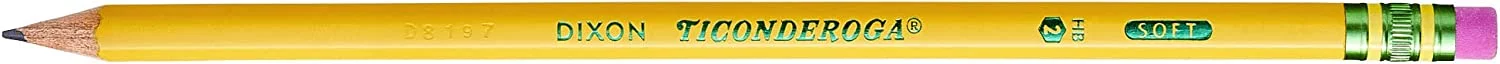 Ticonderoga Pencils, Wood-Cased, Pre-Sharpened, #2 HB Soft, Yellow, 72 Count