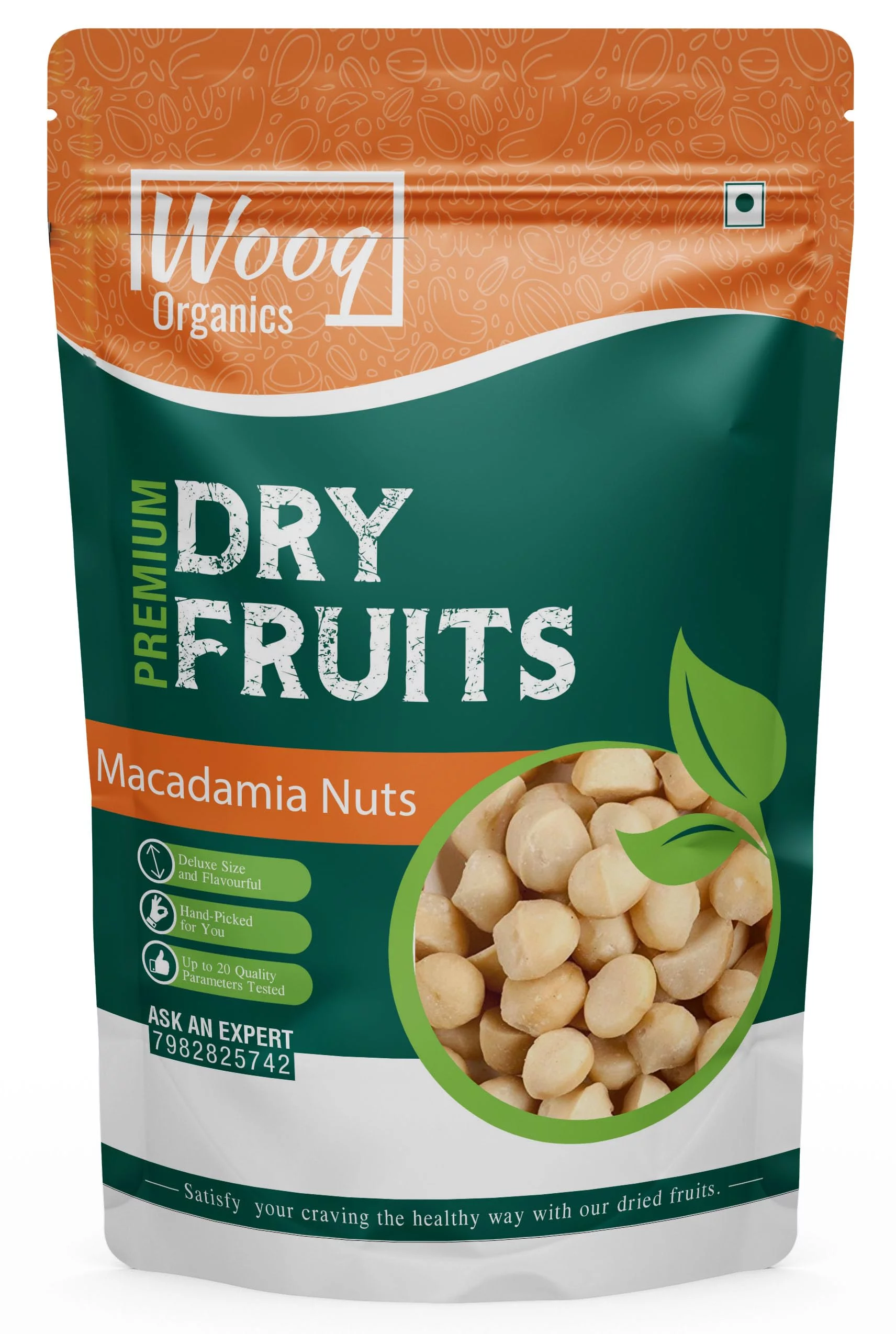 Wooq Organics Premium Macadamia Nuts (100G)