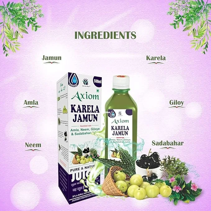 Axiom Karela Jamun Juice 500ml + Giloye Tablets