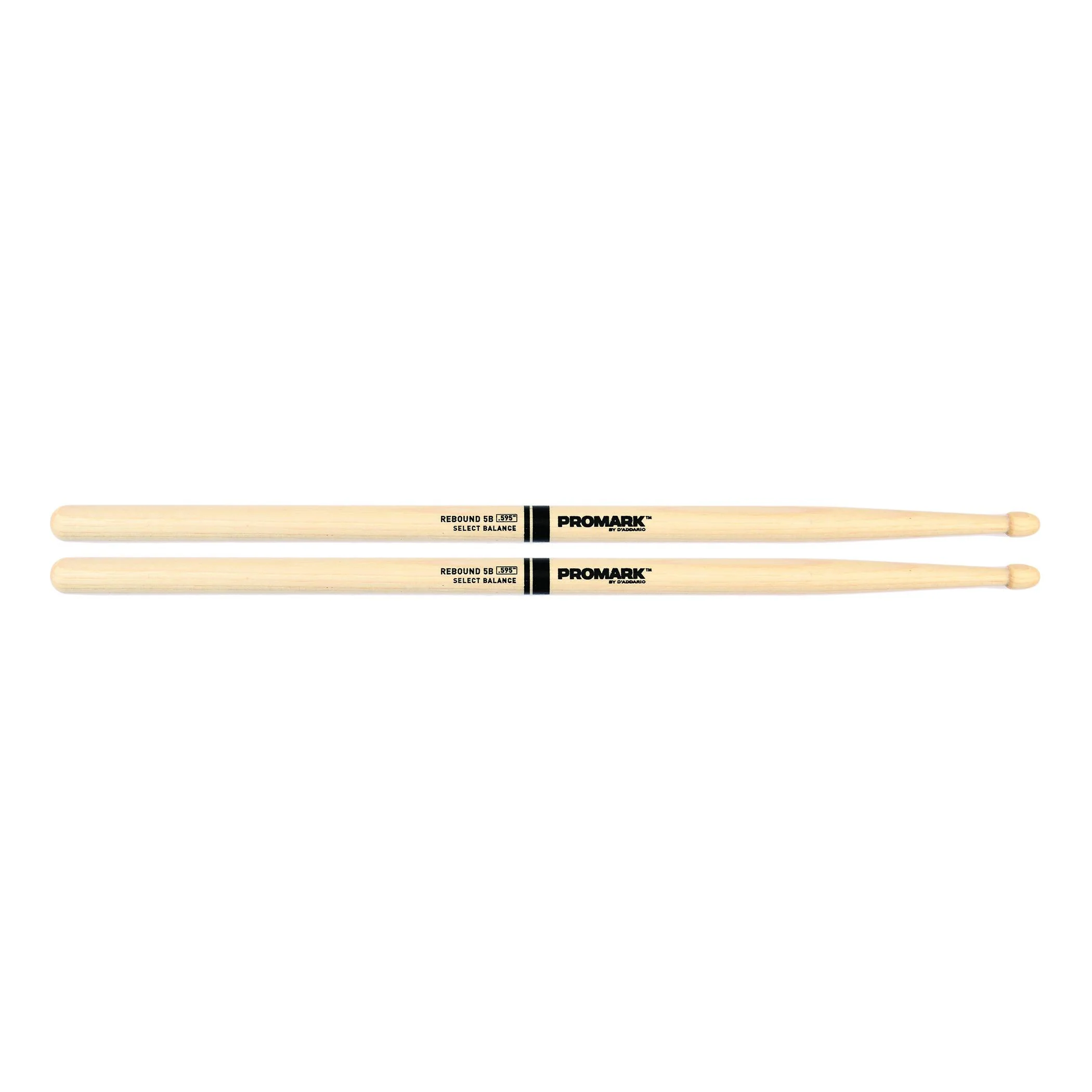 Promark Rebound 5B Hickory Wood Tip Drumsticks - Acorn Tip