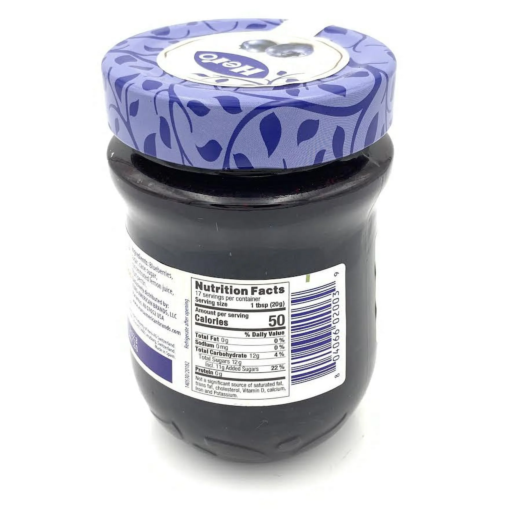 Hero Blueberry Fruit Spread 12oz/340g