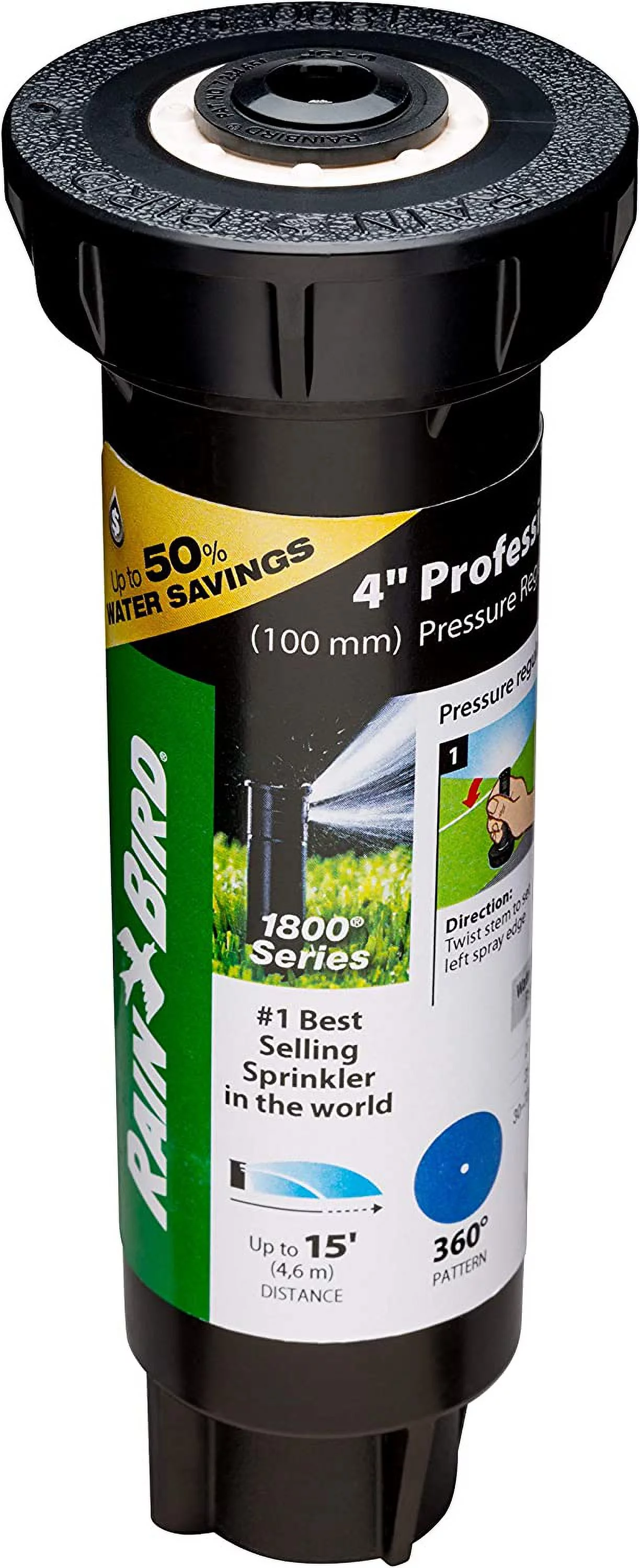 1unit Rain Bird 1804FDSP25 Full-Circle Pop-Up Spray Head, 2.25