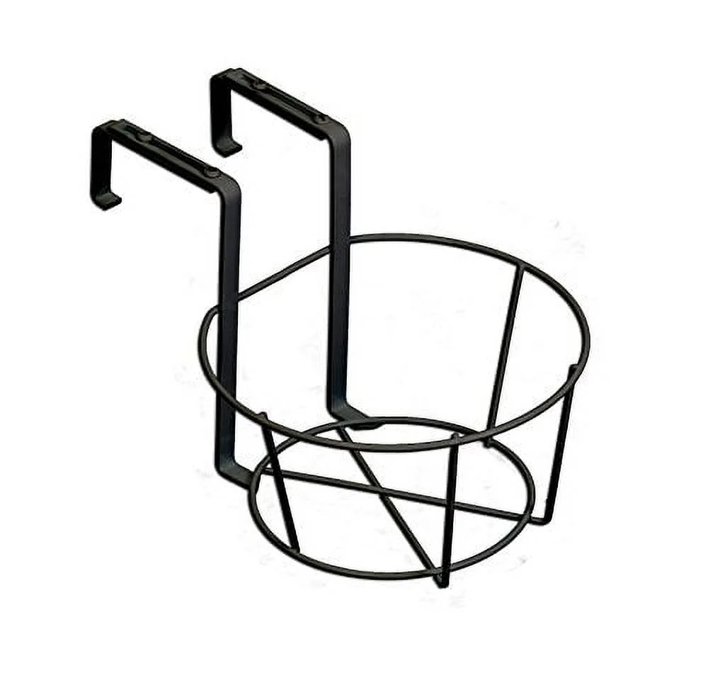 89049 Ring Over The Deck Adjustable Flower Pot HolderBlack8-Inch