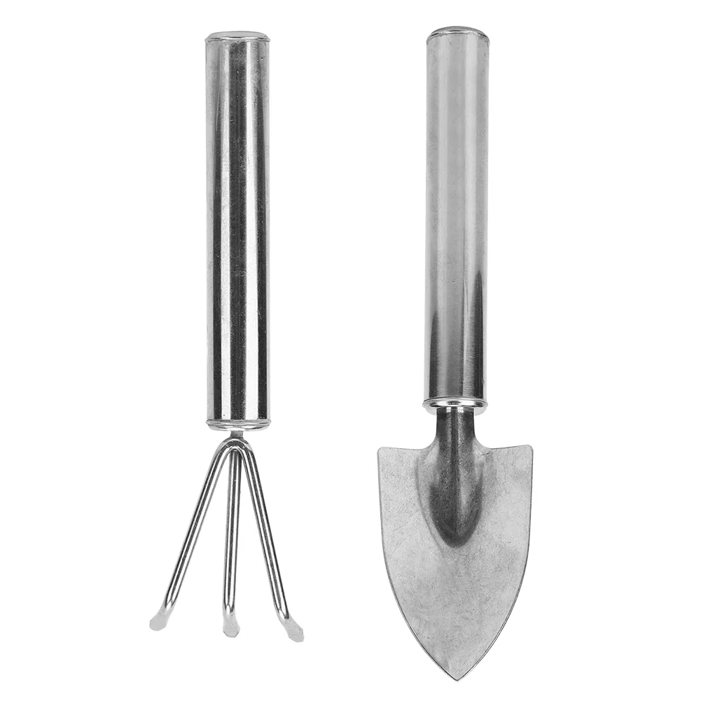Garden Rake Stainless Steel Small Garden Shovel Rake Digging Tool Flower Plant Bonsai Gardening Hand Tool