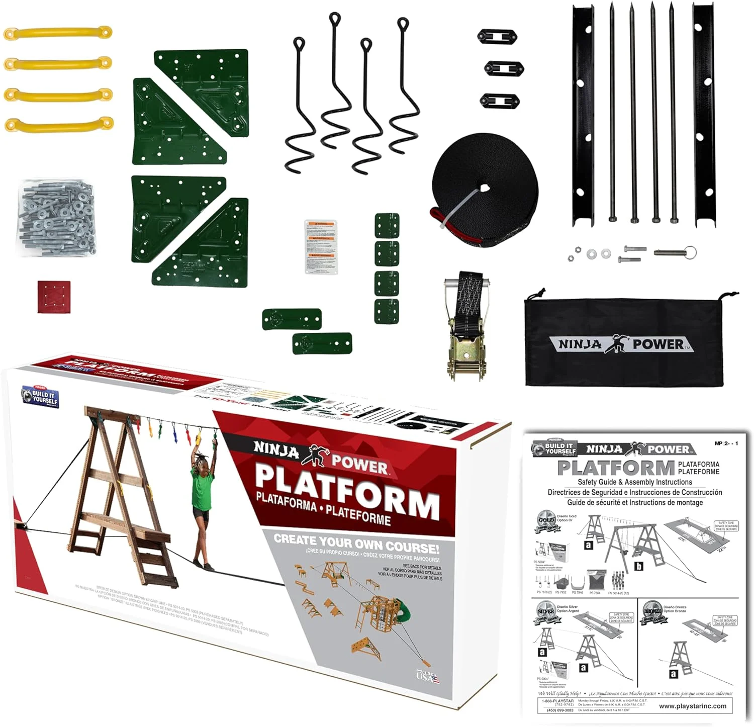 PlayStar Ninja Power Platform BIY Kit PS 5004 Wooden Play Set Kit