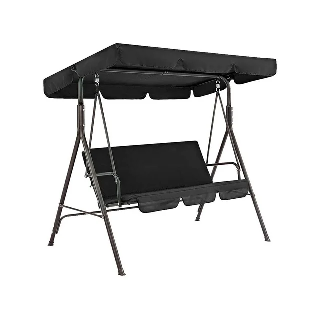 2pcs/set Garden Chairs Patio Swing Cover Set Waterproof UV-resistant Swing Canopy Seat Top Cover +Seat Cover (No Swing Chair)